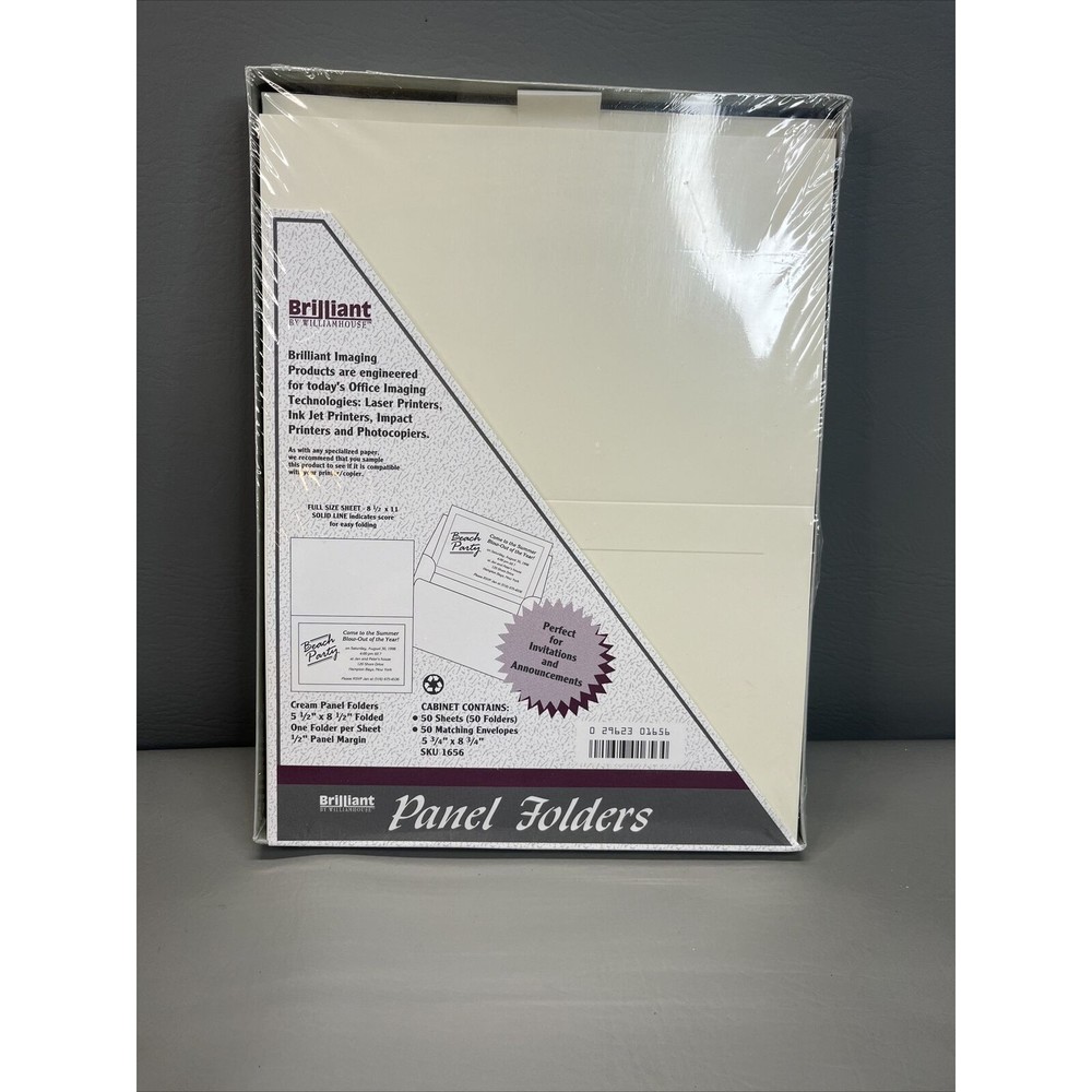 Brilliant by Williamhouse Cream Panel Folders Invitations Announcements Envelope